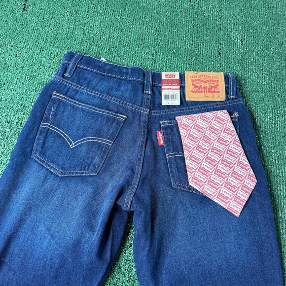 Levi’s 502 Vertical Stretch Regular Taper Midrise Rare Blue Jeans Size 27x27 NEW - Picture 10 of 15
